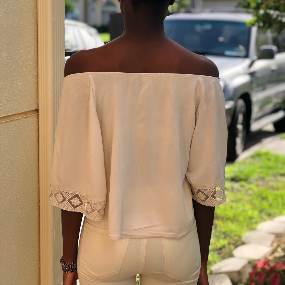 Beige off shoulder top - Picture 6 of 6
